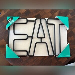 Black Metal 'EAT' Wall Decor by
